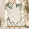 Panneau bienvenue Mariage Portrait 60 x 90 cm Végétal, Eclats Dorés photo N° 1