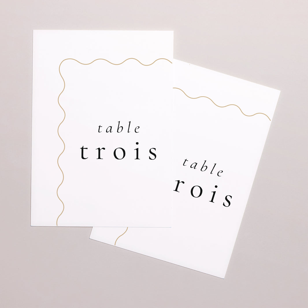 Marque table Mariage Rectangle Ondulations d'Amour photo N° 2