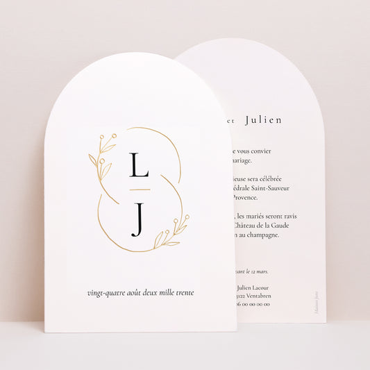 Faire-part Mariage Arche Infini Floral photo