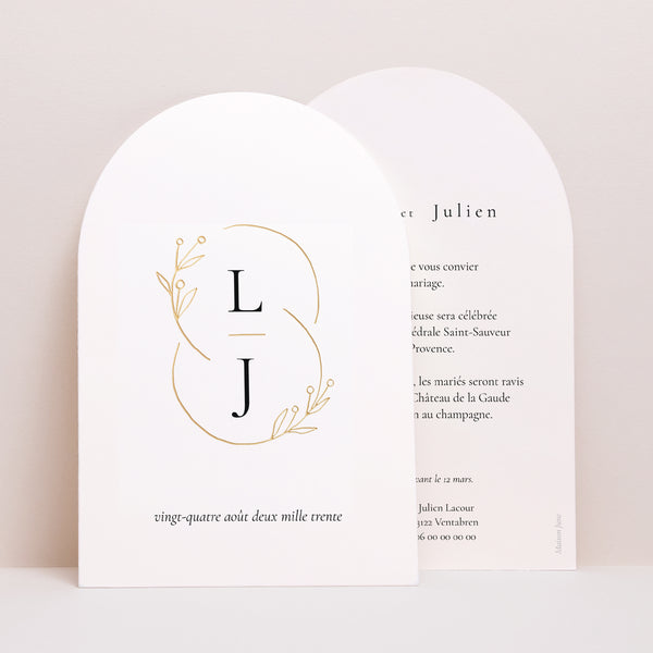 Faire-part Mariage Arche Infini Floral photo