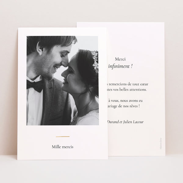 Remerciements Mariage Portrait Infini Floral photo