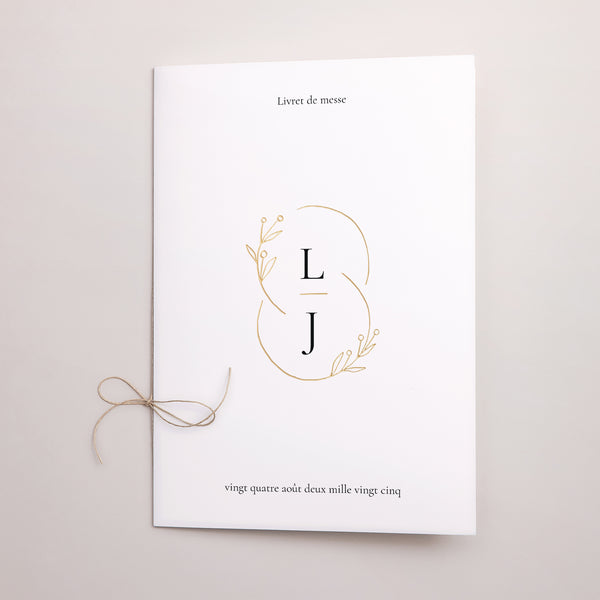Livret de messe Mariage Double volet Infini Floral photo