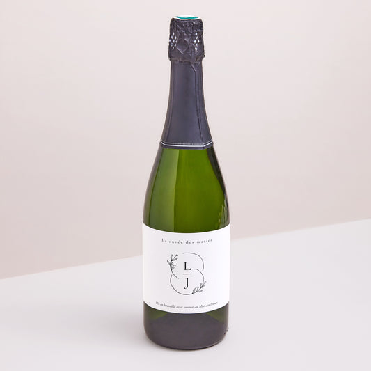 Etiquette bouteille Mariage Paysage Infini Floral photo