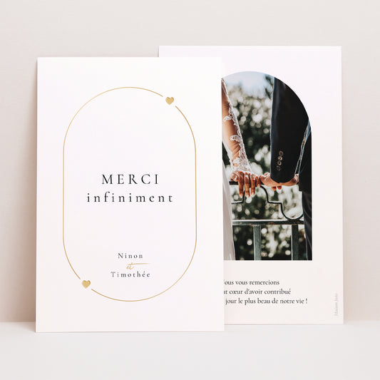 Remerciements Mariage Portrait Amour infini photo