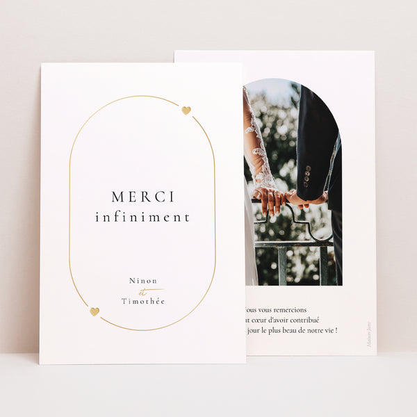 Remerciements Mariage Portrait Amour infini photo