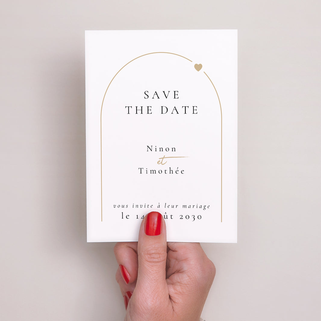 Save the date Mariage Portrait Amour infini photo N° 2