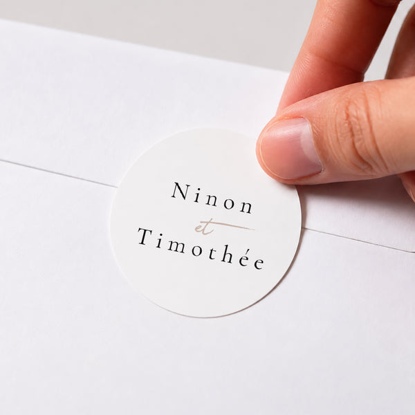 Sticker Mariage Rond Amour infini photo