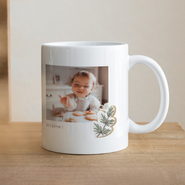 Mug Fin d'année Blanc Biscuit d'hiver photo