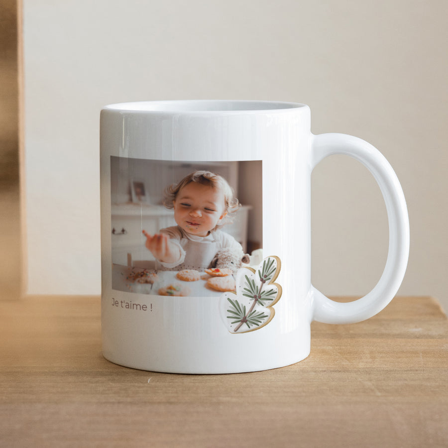 Mug Fin d'année Blanc Biscuit d'hiver photo