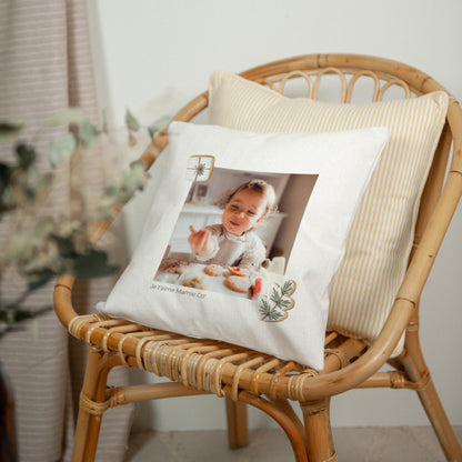 Coussin Fin d'année Beige naturel Biscuit d'hiver photo N° 2