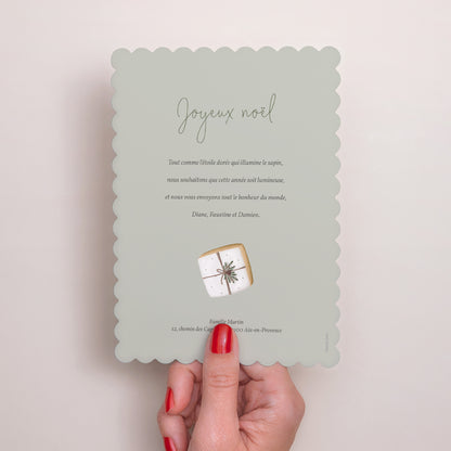 Carte de Noel Fin d'année Portrait, bords biscuit Biscuit d'hiver photo N° 3