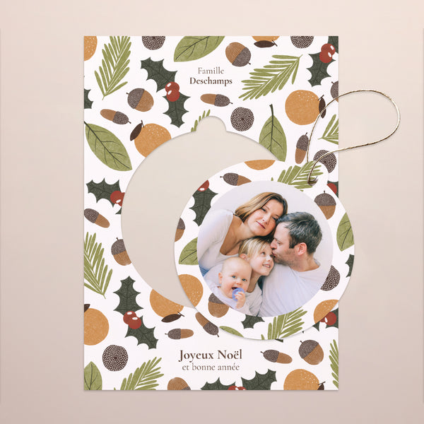 Carte de Noel Fin d'année Détachable Solstice d'hiver photo
