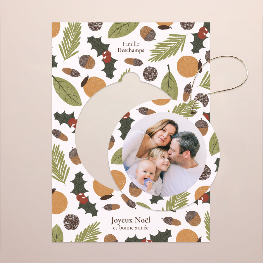 Carte de Noel Fin d'année Détachable Solstice d'hiver photo