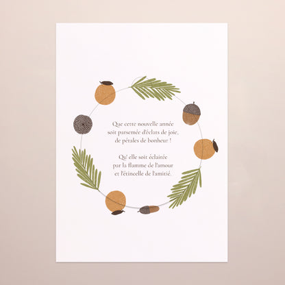 Carte de Noel Fin d'année Détachable Solstice d'hiver photo N° 3