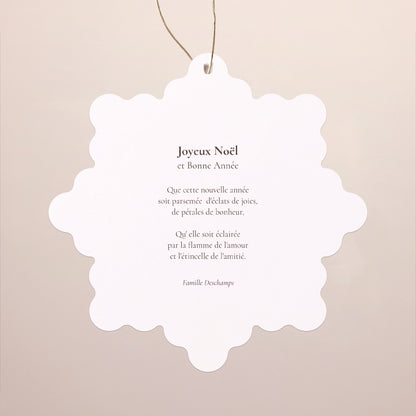 Carte de Noel Fin d'année Flocon à suspendre Solstice d'hiver photo N° 2