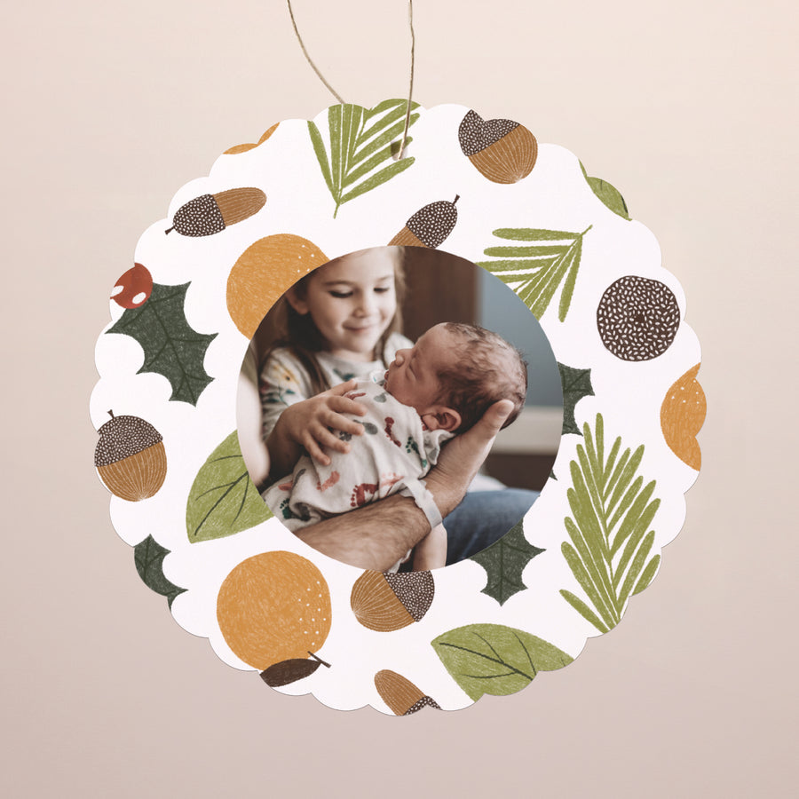 Carte de Noel Fin d'année À suspendre Solstice d'hiver photo