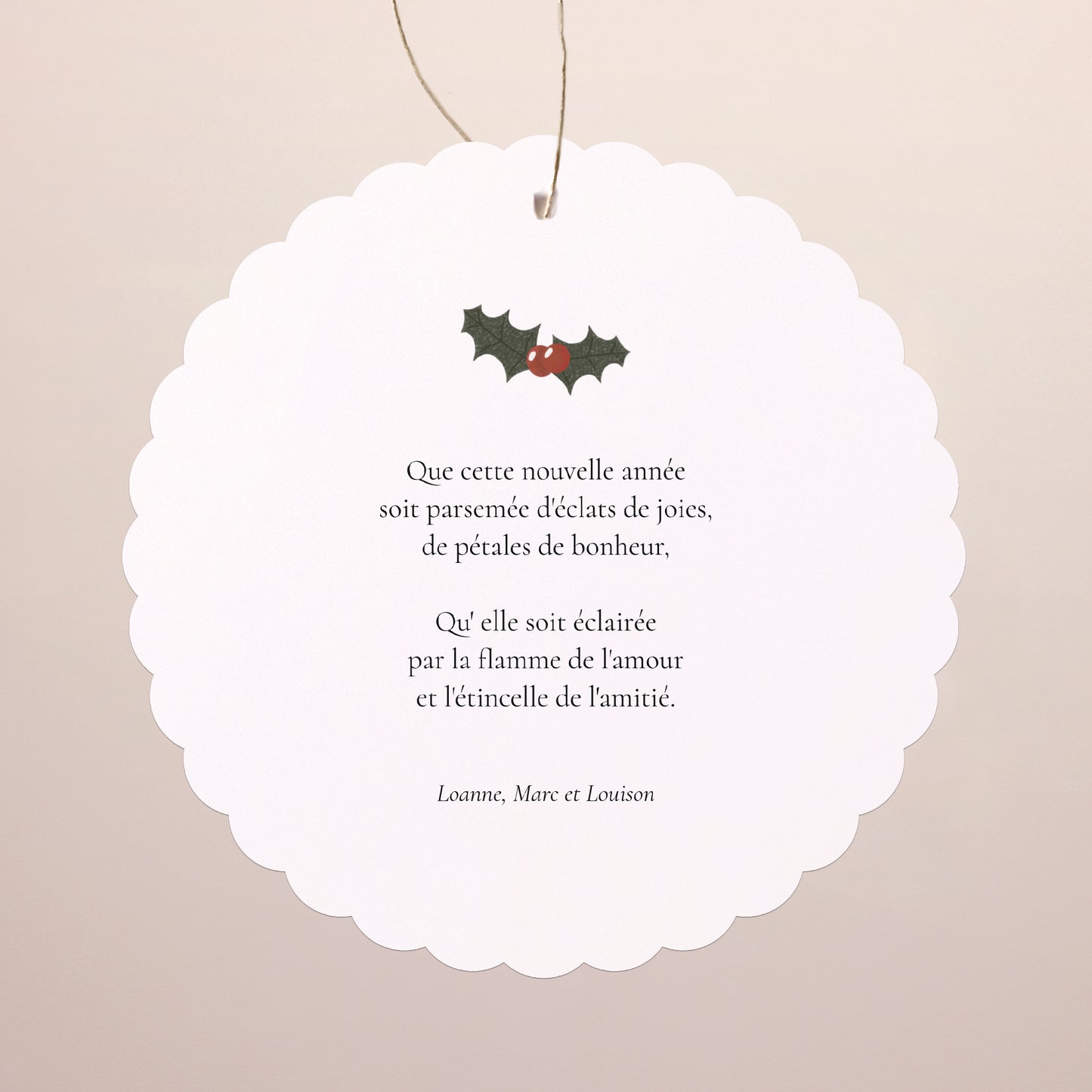 Carte de Noel Fin d'année À suspendre Solstice d'hiver photo N° 2