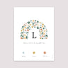 Affiche Naissance Portrait 30 x 40 cm Arc en fleurs Printanier photo N° 2
