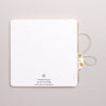 Faire-part Naissance Carré double volet, coins arrondis, étiquette ronde Arc en fleurs Bleuté photo N° 3