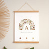 Affiche Naissance Portrait 30 x 40 cm Arc en fleurs Automnal photo N° 1