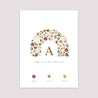 Affiche Naissance Portrait 30 x 40 cm Arc en fleurs Automnal photo N° 2