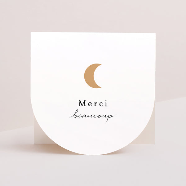 Remerciements Naissance Carré double volet demi-lune Clair de Lune photo