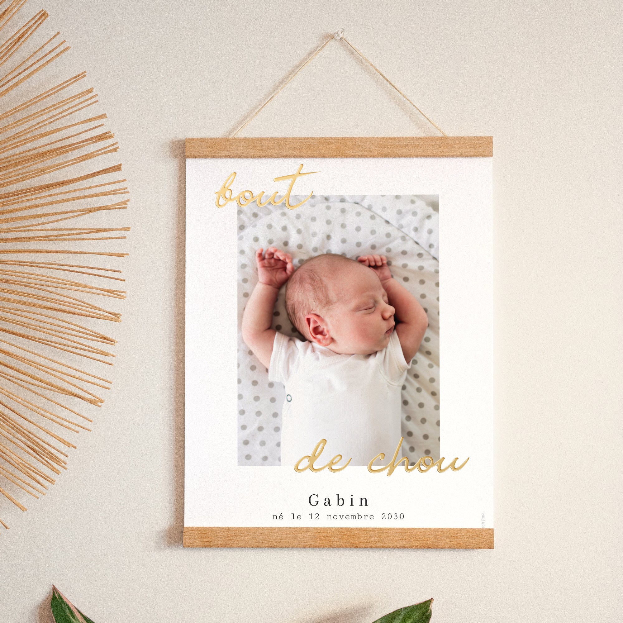 Affiche Naissance Portrait 30 x 40 cm Bout de chou photo N° 1