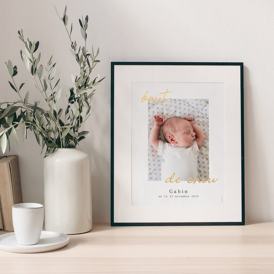 Affiche Naissance Portrait bout de chou photo
