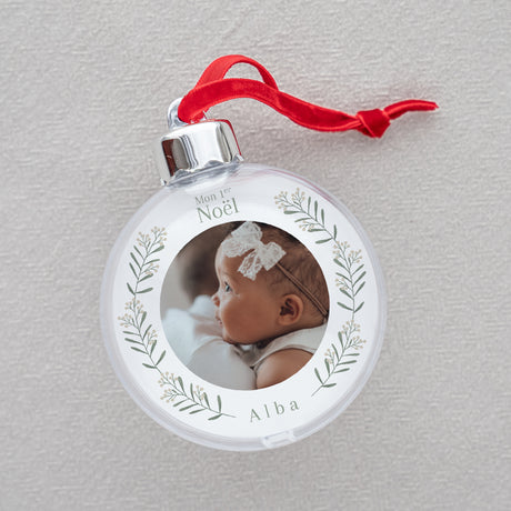 Boule de Noël Fin d'année Ronde Brin flocon et boule