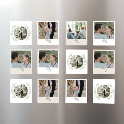 Tirage photo Fin d'année Lot de 12, magnétique Brin flocon et boule photo N° 1