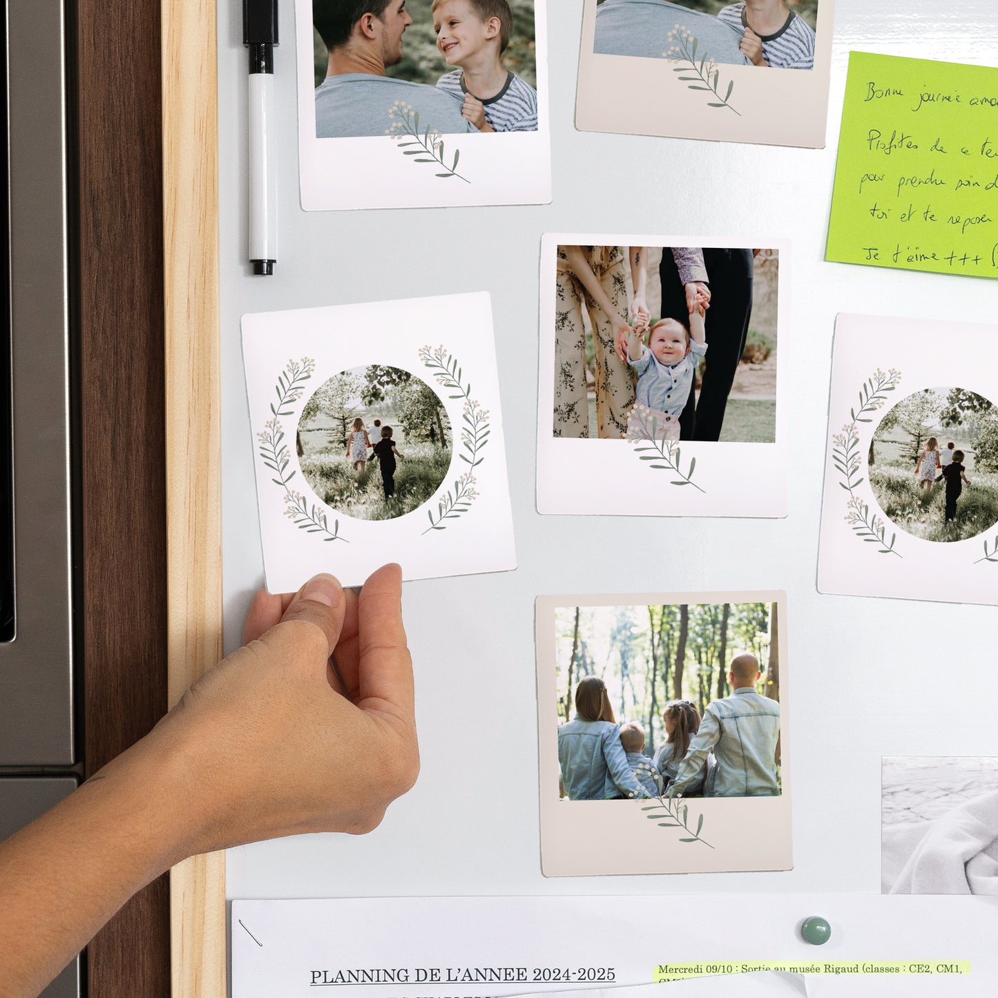 Tirage photo Fin d'année Lot de 12, magnétique Brin flocon et boule photo N° 2