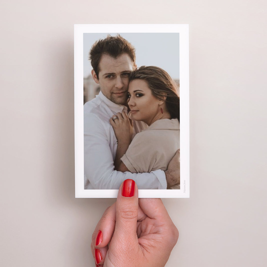 Save the date Mariage Portrait Trio & Typo photo N° 3