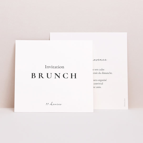 Invitations Mariage Carré Trio & Typo photo
