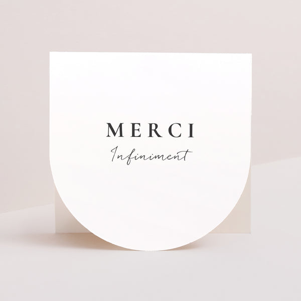 Remerciements Mariage Carré double volet demi-lune Trio & Typo photo