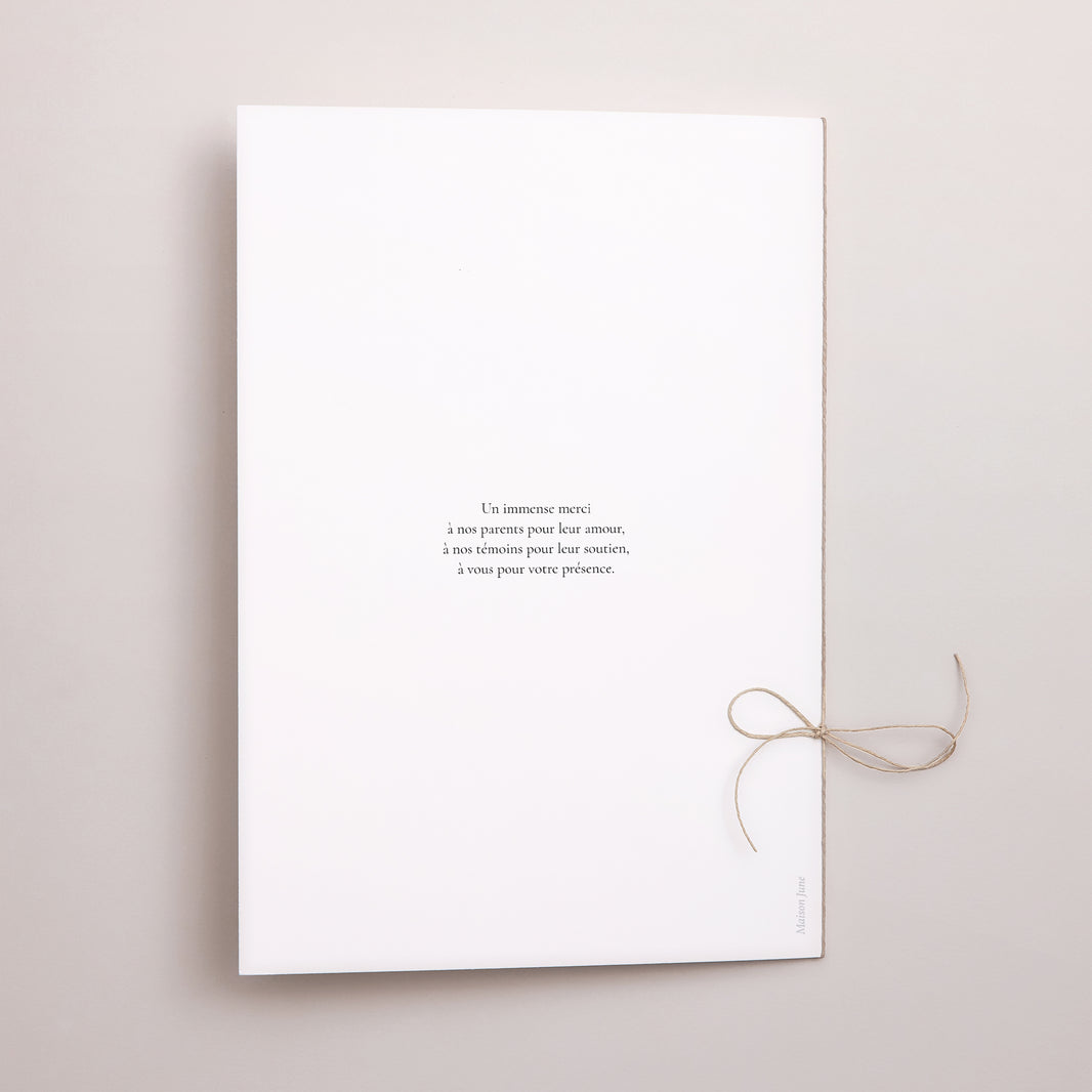 Livret de messe Mariage Double volet Trio & Typo photo N° 3