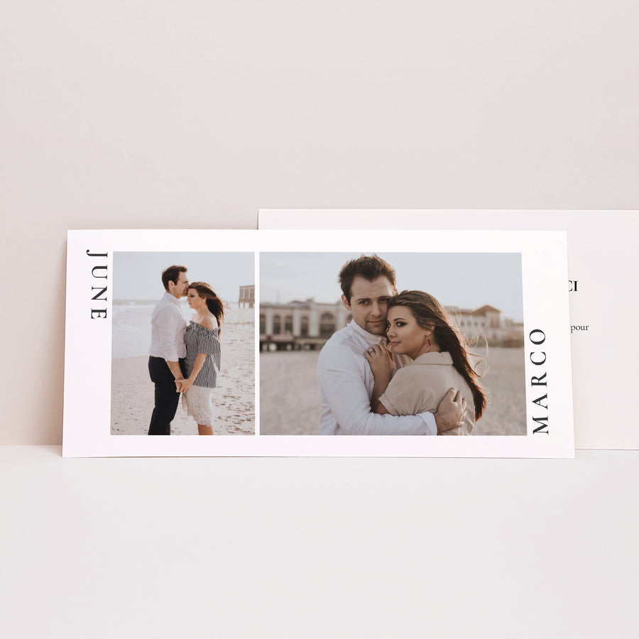 Remerciements Mariage Panoramique paysage Trio & Typo photo