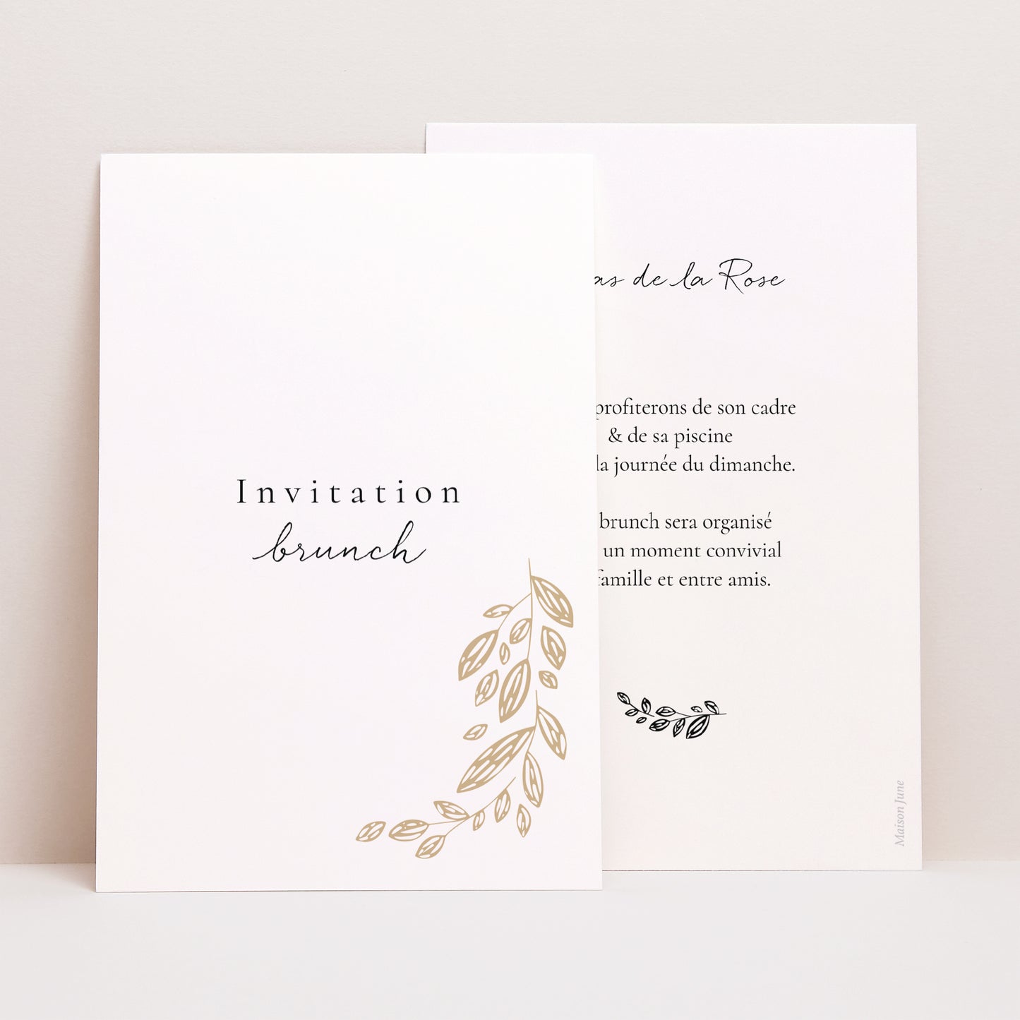 Invitations Mariage Portrait Arche Végétale photo N° 1