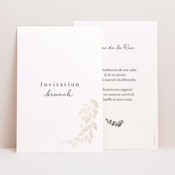 Invitations Mariage Portrait Arche Végétale photo