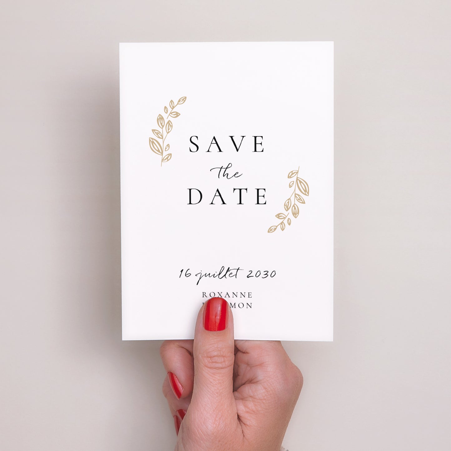 Save the date Mariage Portrait Arche Végétale photo N° 2