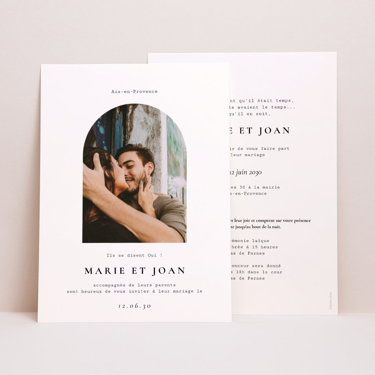 Faire-part Mariage Grand format rectangle Arche photo photo