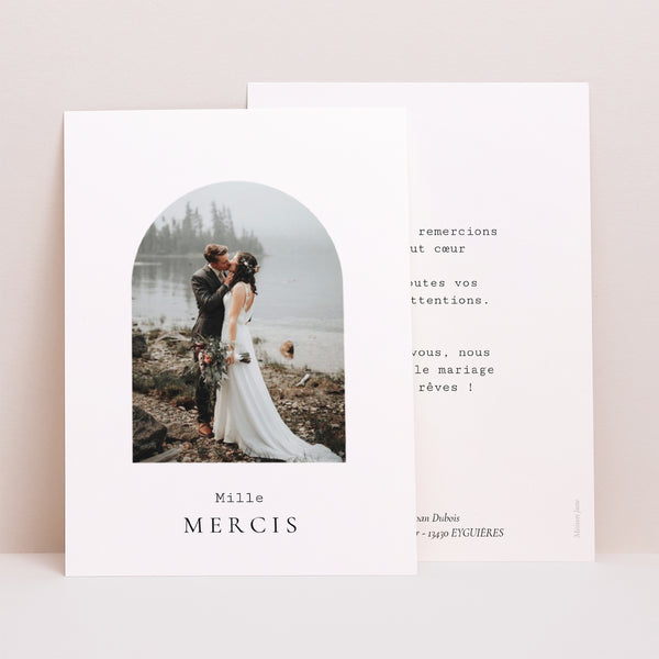 Remerciements Mariage Portrait Arche photo photo