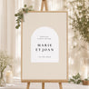 Panneau bienvenue Mariage Portrait 60 x 90 cm Arche photo photo N° 1