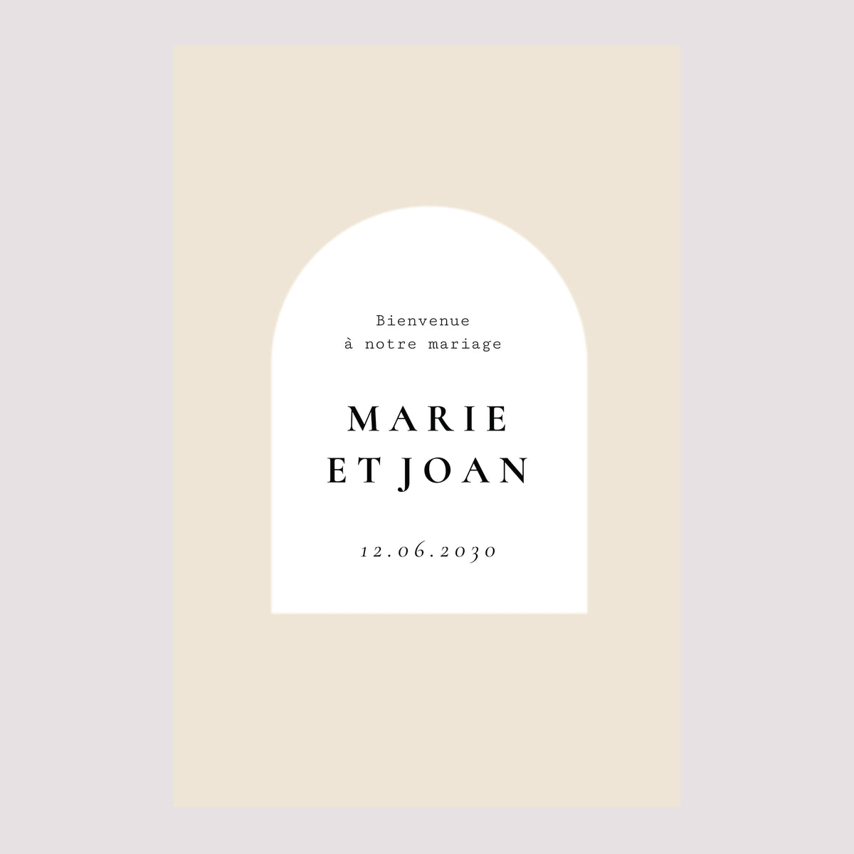 Panneau bienvenue Mariage Portrait 60 x 90 cm Arche photo photo N° 2
