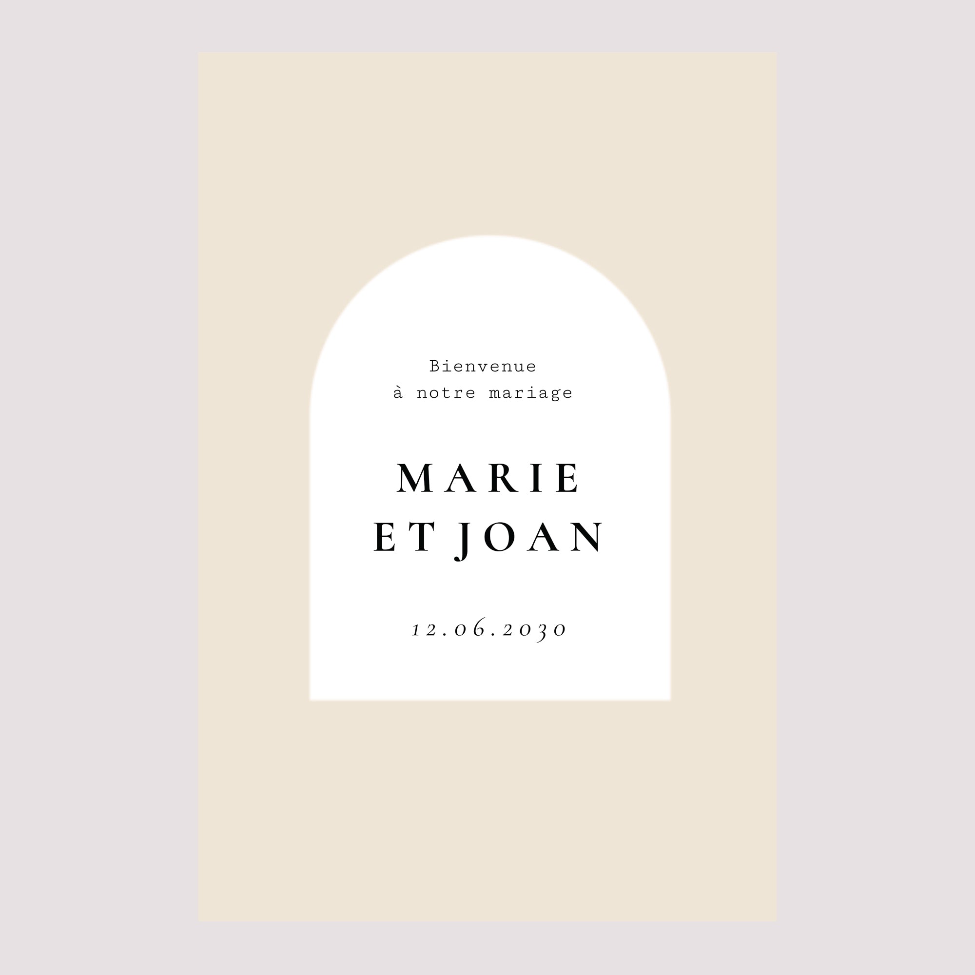 Panneau bienvenue Mariage Portrait 60 x 90 cm Arche photo photo N° 2
