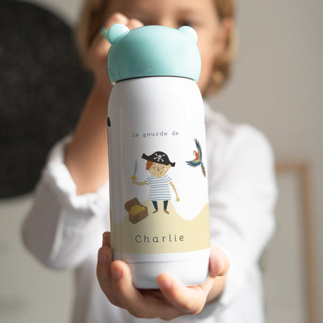 Gourde enfant Anniversaire Enfant Bleue, 32 cl Petit pirate