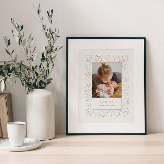 Affiche Naissance Portrait Liberty d'automne photo