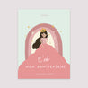 Affiche Anniversaire Enfant Portrait 30 x 40 cm Princesse Arc-en-ciel photo N° 2