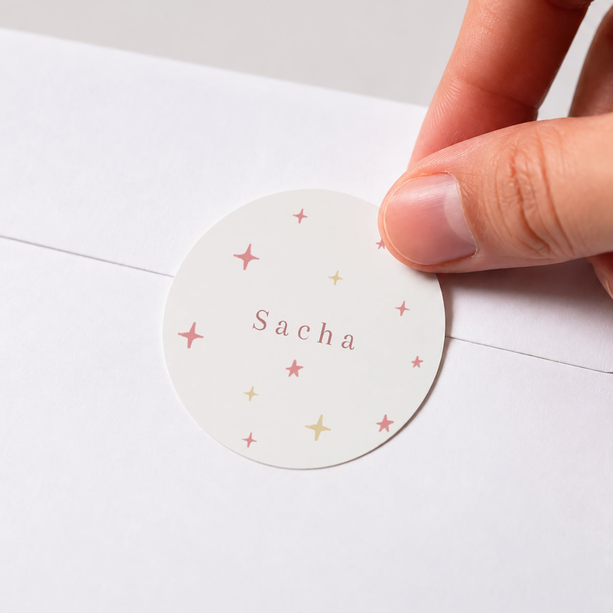 Sticker Anniversaire Enfant Rond Princesse Arc-en-ciel photo