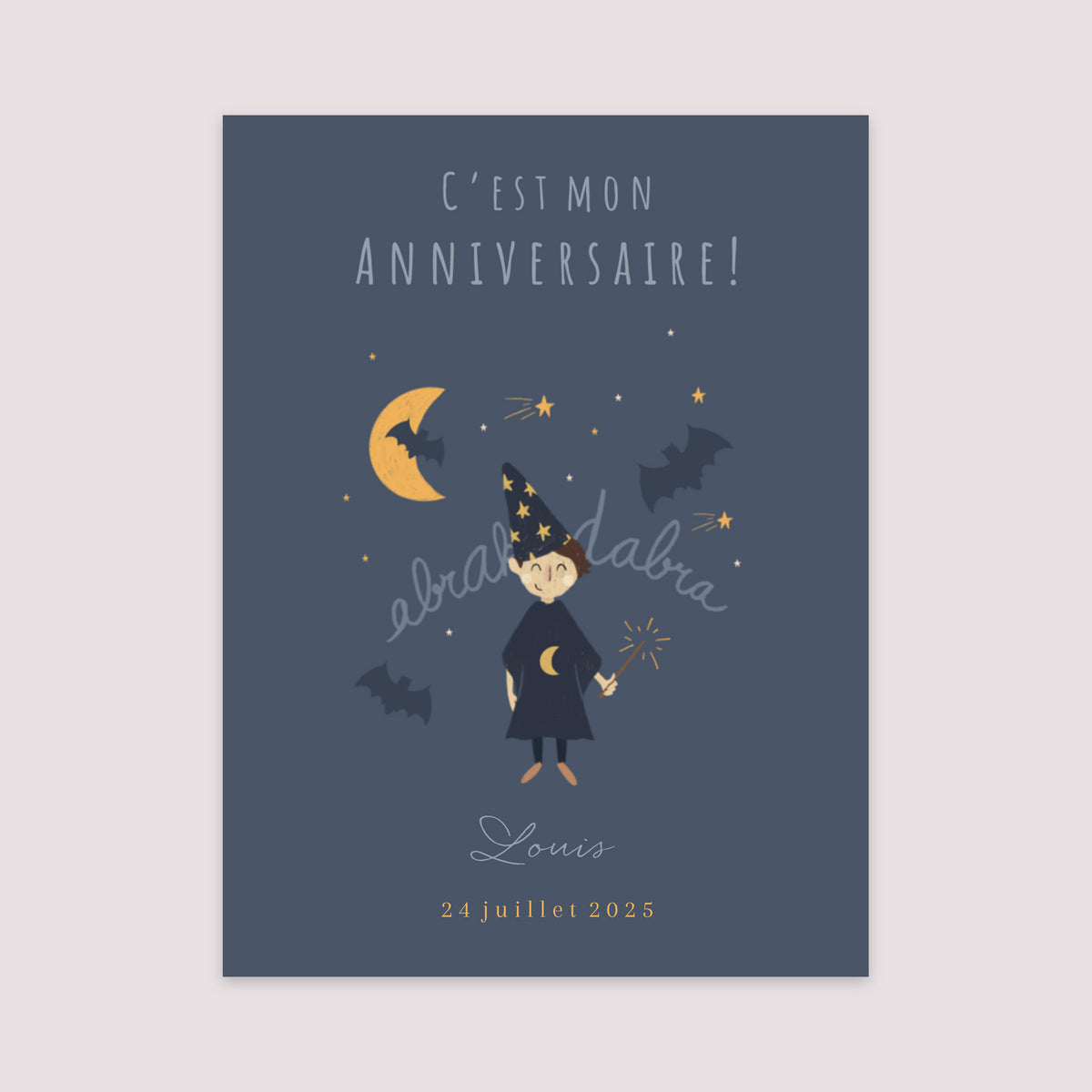 Affiche Anniversaire Enfant Portrait 30 x 40 cm Super Sorcier photo N° 2