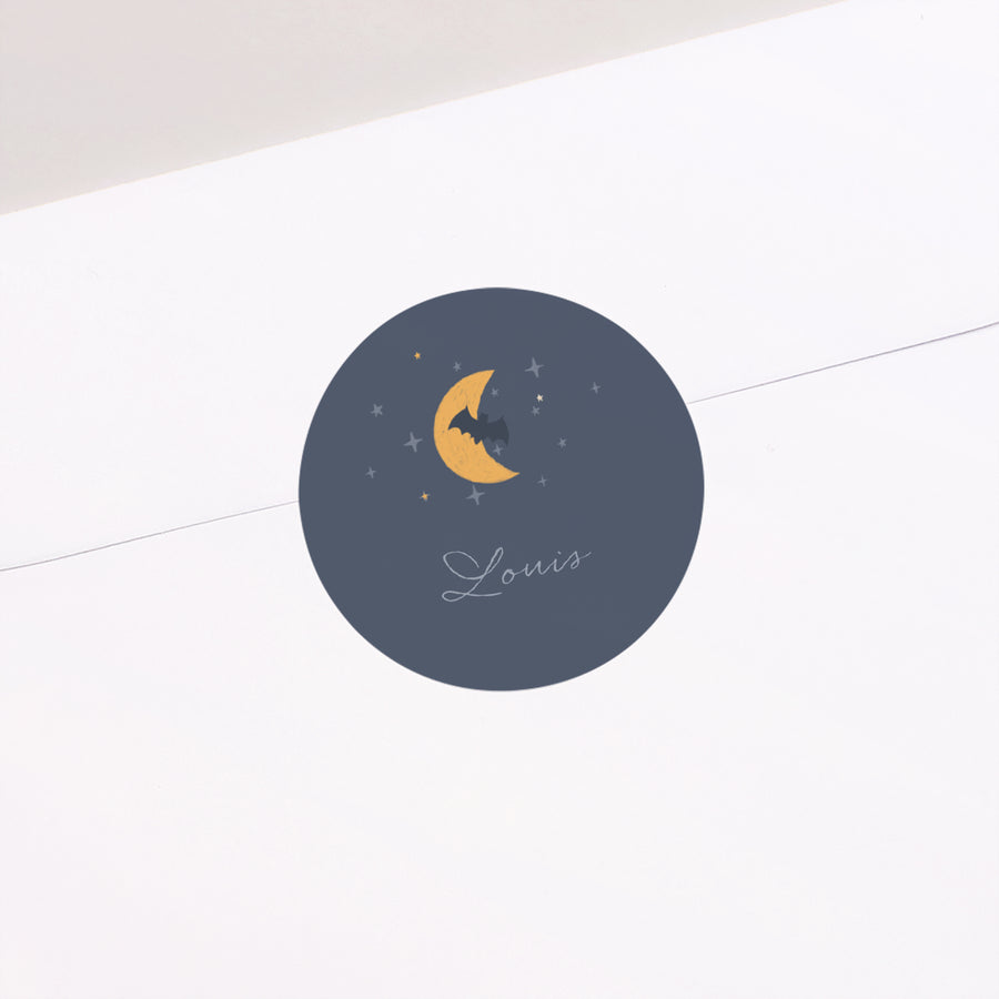 Sticker Anniversaire Enfant Rond Super Sorcier photo